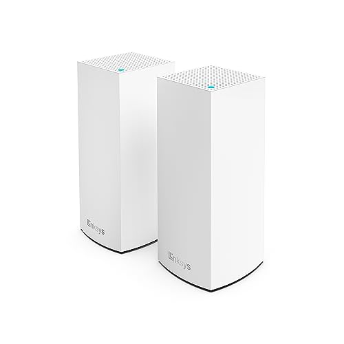 Linksys Atlas WiFi 6 Router Home WiFi Mesh System, Dual-Band, 4,000 Sq. ft Coverage, 50+ Devices, Speeds up to (AX3000) 3.0Gbps - MX2000 2-Pack