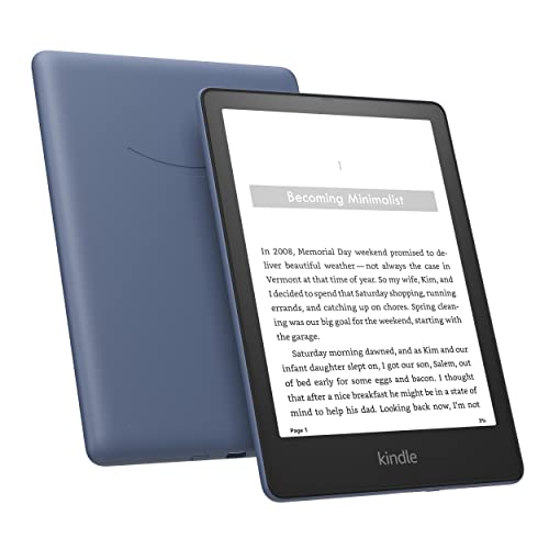 Kindle Paperwhite Signature Edition (32 GB) – With a 6.8" display, wireless charging, and auto-adjusting front light – Without Lockscreen Ads – Denim